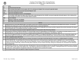 Form PDS-369 Schedule of Filing Fees and Deposits - County of San Diego, California, Page 9