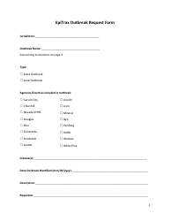 Epitrax Outbreak Request Form - Nevada