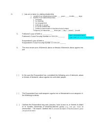 Form 2F-P-466 Ex Parte Petition for an Hrs 586 Temporary Restraining Order - Hawaii, Page 3