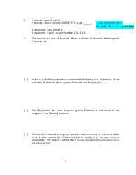 Form 2F-P-471 Ex-parte Petition for an Hrs 586 Temporary Restraining Order - Hawaii, Page 3