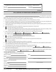 Document preview: Form CCP1011 Final Report of Independent Representative - Cook County, Illinois