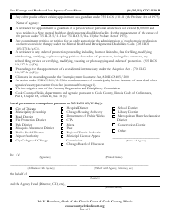 Form CCG0020 Fee Exempt and Reduced Fee Agency Cover Sheet - Cook County, Illinois, Page 2