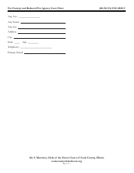 Form CCG0020 Fee Exempt and Reduced Fee Agency Cover Sheet - Cook County, Illinois, Page 3