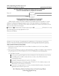 Document preview: Form CCP0238 Order Appointing Guardian/Successor Guardian of the Person of a Minor - Cook County, Illinois
