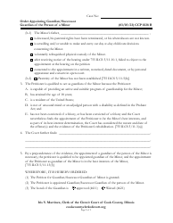 Form CCP0238 Order Appointing Guardian/Successor Guardian of the Person of a Minor - Cook County, Illinois, Page 2