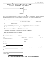 Document preview: Form CCM0641 Order for Revival of Judgment - Cook County, Illinois