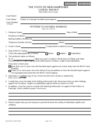 Document preview: Form NHJB-2619-P Petition to Expunge (Remove) - New Hampshire