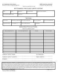 Document preview: Form BOEM-0140 Bottomhole Pressure Survey Report