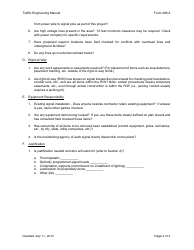 Form 496-2 Traffic Signal Stage 3 Check List - Ohio, Page 2