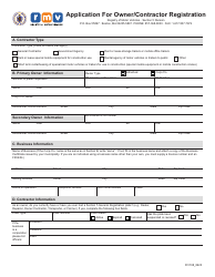 Form FIV108 Application for Owner/Contractor Registration - Massachusetts, Page 2