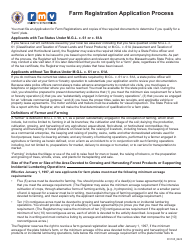 Form FIV105 Application for Farm Registration - Massachusetts, Page 2