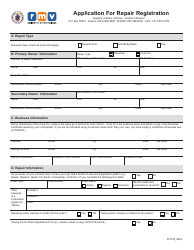 Form FIV104 Application for Repair Registration - Massachusetts, Page 2