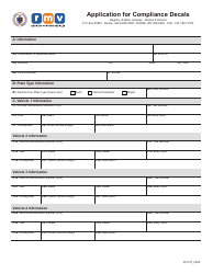 Form FIV101 Application for Compliance Decals - Massachusetts, Page 2