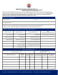 Document preview: Director Training Tracker Form - Arizona