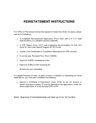 Document preview: Form 5001 Reinstatement Application - South Carolina