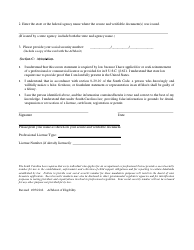 Form 5001 Reinstatement Application - South Carolina, Page 6