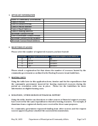 Application Form - Community Government Hosting Evacuees Grant - Northwest Territories, Canada, Page 2