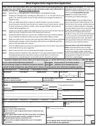 Document preview: Form R-3 West Virginia Voter Registration Application - West Virginia