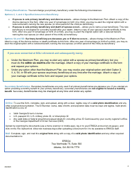 Form I2-ERS Supplemental Guaranteed Lifetime Income (Sgli) Change of Beneficiary Form - Georgia (United States), Page 2