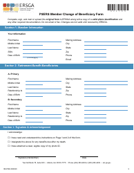 Form B9-PRS Psers Member Change of Beneficiary Form - Georgia (United States), Page 3