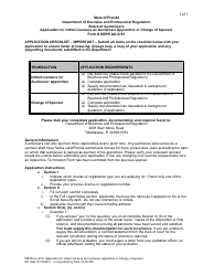 Form DBPR AU-4151 Application for Initial Licensure as Auctioneer Apprentice or Change of Sponsor - Florida, Page 2