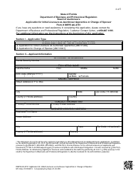 Form DBPR AU-4151 Application for Initial Licensure as Auctioneer Apprentice or Change of Sponsor - Florida, Page 4