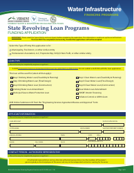 Document preview: Funding Application - State Revolving Loan Programs - Vermont