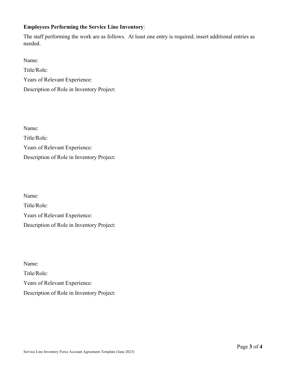 Vermont Drinking Water State Revolving Fund (Dwsrf) Service Line Inventory Force Account Agreement - Vermont, Page 3