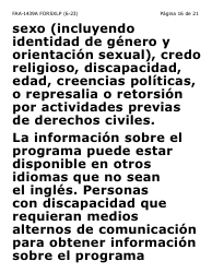 Formulario FAA-1439A-SXLP Declaracion De Sueldo De Empleo Por Cuenta Propia (Letra Extra Grande) - Arizona (Spanish), Page 16