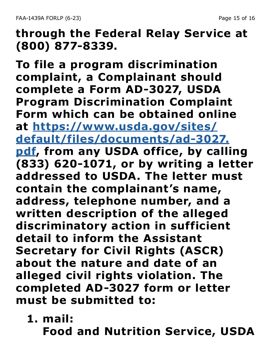 Form FAA-1439A-LP Self-employment Income Statement (Large Print) - Arizona, Page 15