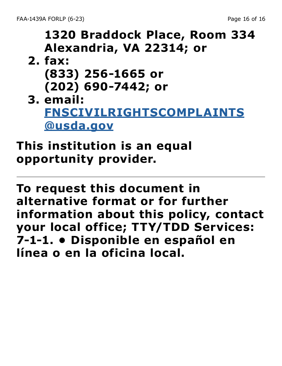 Form FAA-1439A-LP Self-employment Income Statement (Large Print) - Arizona, Page 16