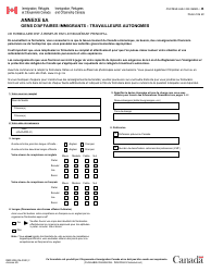 Document preview: Forme IMM0008 Agenda 6A Gens D'affaires Immigrants - Travailleurs Autonomes - Canada (French)