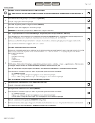 Forme IMM0116 Liste De Controle DES Documents : Programme Pilots Sur L&#039;agroalimentaire - Canada (French), Page 2