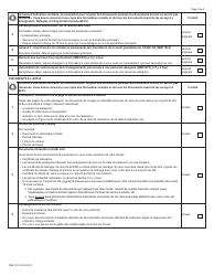 Forme IMM1015 Liste De Controle DES Documents: Formulaires De Demande Pour La Voie D&#039;acces a La Residence Permanente DES Travailleurs De La Sante (Pandemie De Covid-19) - Canada (French), Page 2