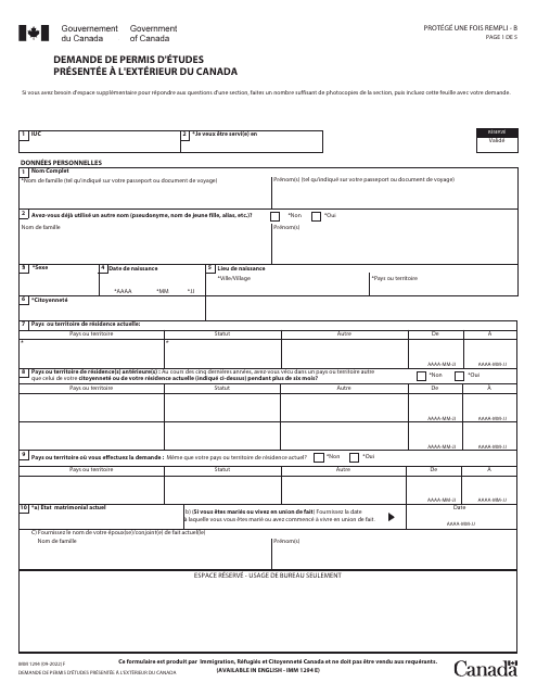 Forme IMM1294  Printable Pdf