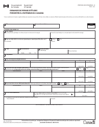 Forme IMM1294 Demande De Permis D&#039;etudes Presentee a L&#039;exterieur Du Canada - Canada (French)