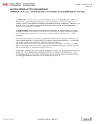 Forme IMM5321 Accord Canada-Etats-Unis-Mexique - Demande De Statut De Negociant Ou D&#039;investisseur (Permis De Travail) - Canada (French)