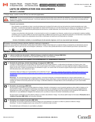 Document preview: Forme IMM5534 Liste De Verification DES Documents - Enfant a Charge - Canada (French)