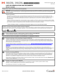 Forme IMM5534 Liste De Verification DES Documents - Enfant a Charge - Canada (French)