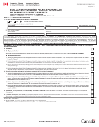 Document preview: Forme IMM5768 Evaluation Financiere Pour Le Parrainage De Parents Et Grands-Parents - Canada (French)
