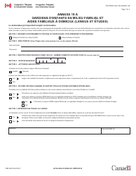 Document preview: Forme IMM5982 Agenda 19A Formulaire D'offre D'emploi - Gardiens/Gardiennes D'enfants En Milieu Familial Et Aides Familiaux a Domicile - Canada (French)