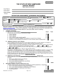 Document preview: Form NHJB-2581-F Detention Assessment Screening Instrument - New Hampshire