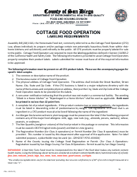 Class B Cottage Food Operation Application Packet - County of San Diego, California, Page 16