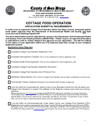 Class B Cottage Food Operation Application Packet - County of San Diego, California, Page 3