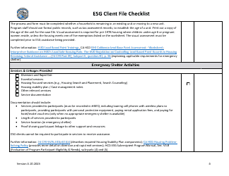 Esg Client File Checklist - California, Page 4