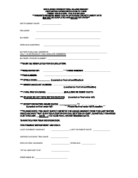 Document preview: Final Billing Request - Township of Bethlehem, Pennsylvania