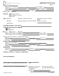 Document preview: Application for Services - Utah