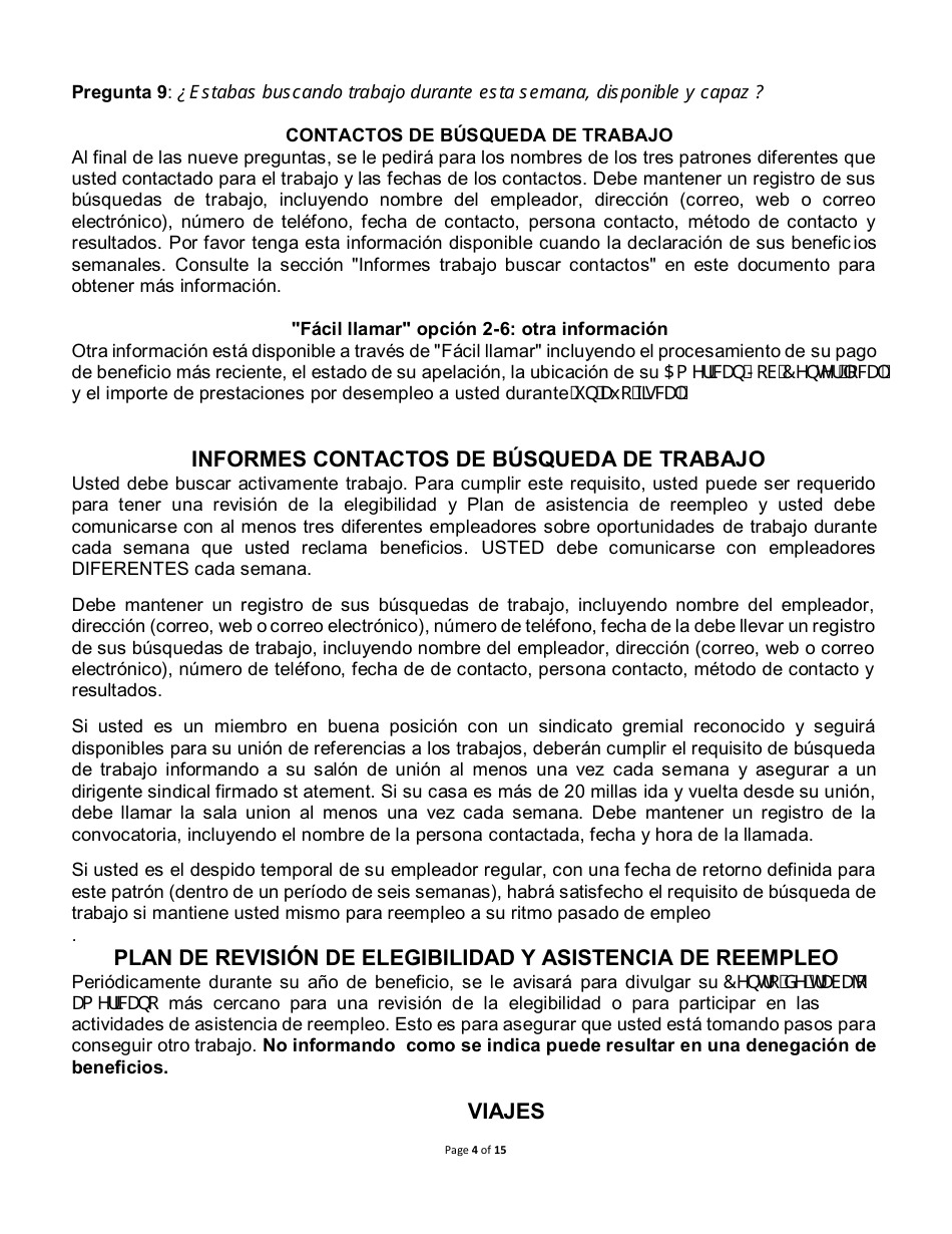 Beneficios De Desempleo Y Los Derechos Y Responsabilidades - Louisiana (Spanish), Page 4