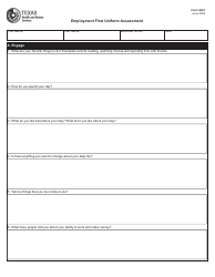 Form 8401 Employment First Uniform Assessment - Texas