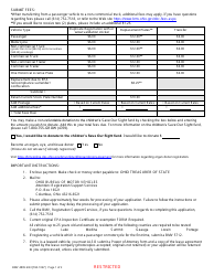 Form BMV4809 Duplicate Registration Card, Transfer, Replacement Plates/Validation Sticker Application - Ohio, Page 2